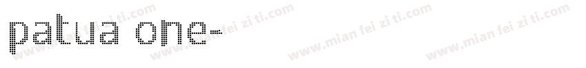 patua one字体转换
